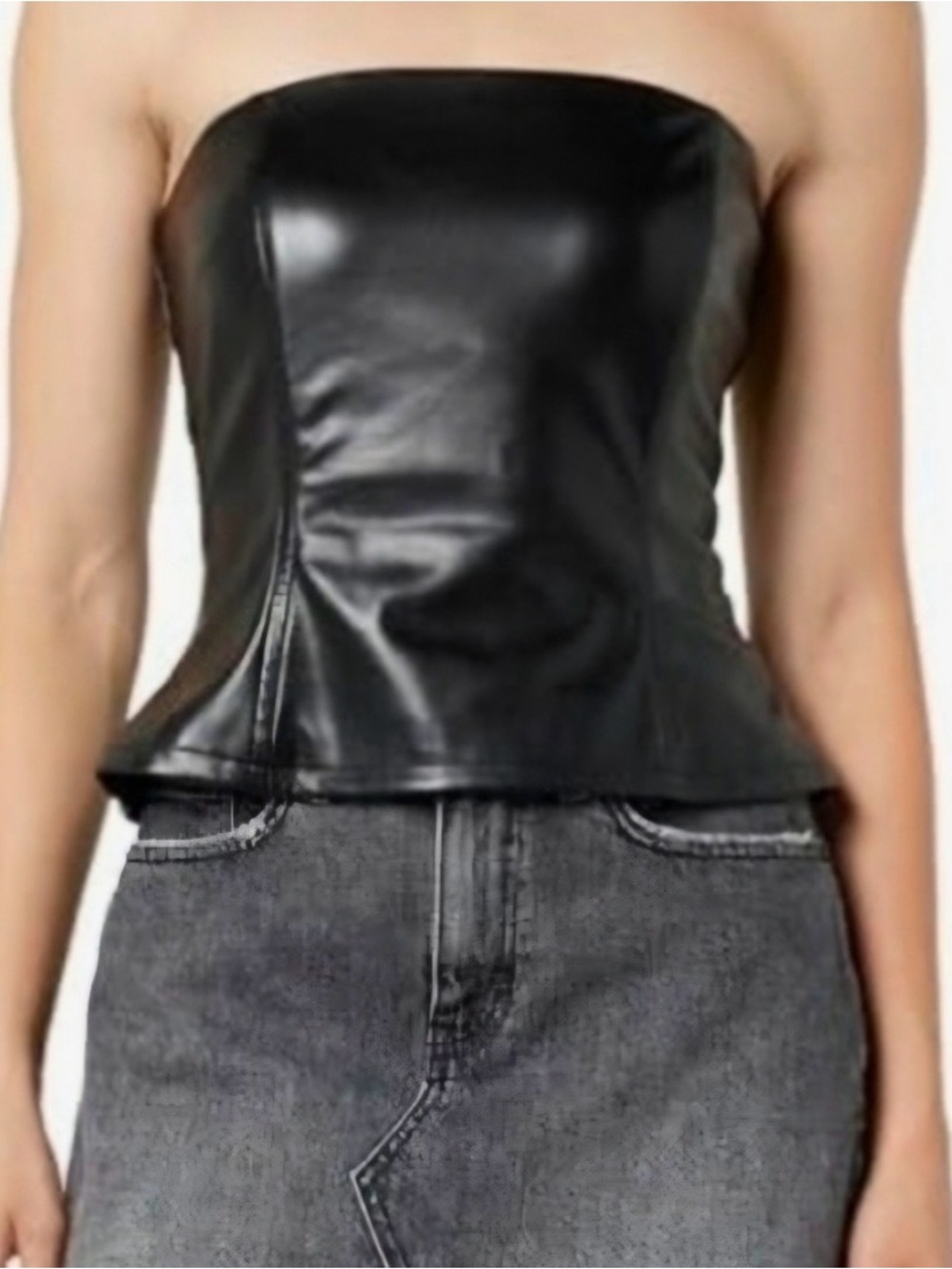 The drop leather corset top